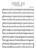 Téléchargez l'arrangement pour piano de la partition de Evening rise en PDF